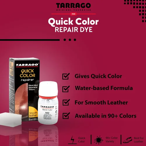 Vista 7 de Tarrago Quick Color Leather Repair - Tinte para zapatos botas y bolsos Multicolor