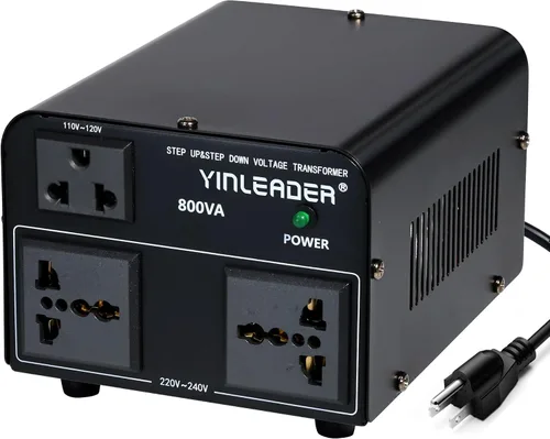 Vista 5 de Yinleader Transformador de voltaje Step Up & Step Down Convertidor de potencia con cable de alimentación de EE. UU., convierte 110 V a 220 V O 220 V
