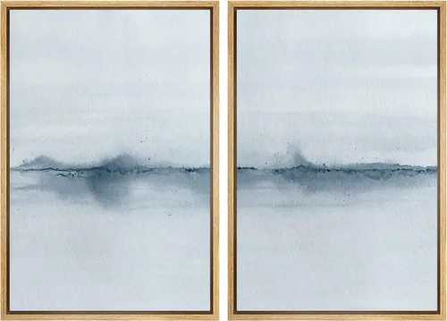 Vista 163 de SIGNWIN Lienzo enmarcado para pared, ilustraciones abstractas texturizadas en tonos beige terrosos, arte moderno, decorativo, contemporáneo