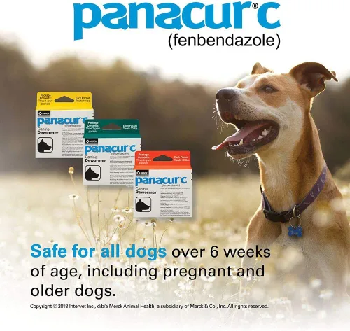Vista 3 de Panacur C desparasitante canino (fenbendazol), 4 gramos, 3 unidades (Paquete de 1), rojo