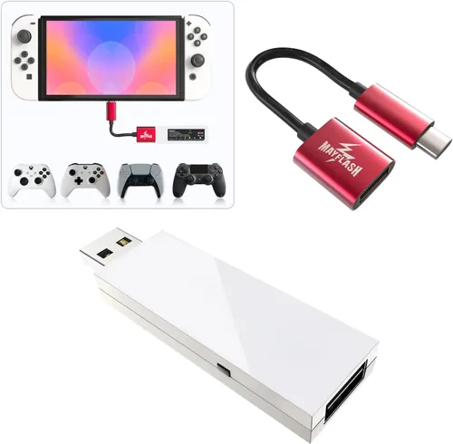 Vista 2 de MAYFLASH Magic-X Adaptador USB inalámbrico Bluetooth para Xbox Series SX, Xbox One, Switch, macOS, Windows, Raspberry Pi, compatible con PS5, PS4