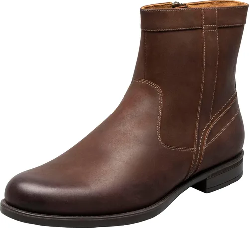 Vista 13 de Florsheim Botas de hombre Medfield con punta lisa y cierre de cremallera de moda Marrón