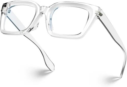 Vista 9 de VISOONE MONTANA - Lentes cuadrados gruesos con bloqueo de luz azul con antideslumbramiento para mujeres trabajadoras y hombres