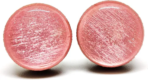 Vista 11 de Juego de Aretes de Tuercas, Brillo, 10 mm, Tuercas Redondas para Mujeres, Niñas y Hombres, Hecho a Mano, Postes de Acero Inoxidable para Orejas