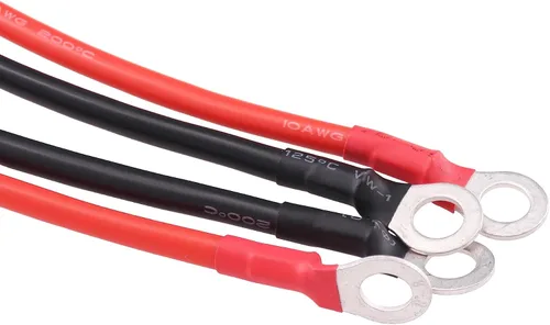 Vista 5 de 1 cable de terminal XT60 a anillo O XT60 hembra a M8 anillo O anillo conector de enchufe con cable de silicona de 12 pulgadas 10awg para batería RC