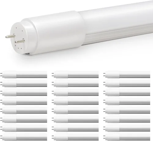 Vista 19 de Tubo lineal T5 de 4 pies de 24 W, 4000 K, 3500 LM, 127.27 LM/W, tipo A+B, lente esmerilada (paquete de 25)