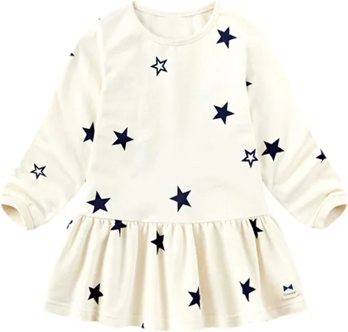 Vista 3 de CuteMe Conjunto de ropa de bebé para niñas pequeñas con estampado de estrellas manga larga y pantalones trajes de 2 piezas