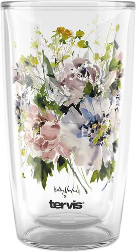 Vista 12 de Tervis Kelly Ventura Floral Vista Collection - Vaso aislado de doble pared hecho en Estados Unidos mantiene las bebidas frías y calientes, 16 onzas