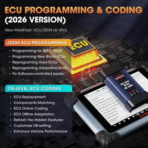 Vista 4 de Escáner Autel MaxiSys Elite II PRO, actualización de 2 años 2026 [$2590] Elite 2 PRO J2534 Pr0gramming C0ding as MSUltra MS919 MS909 UP of MK908P