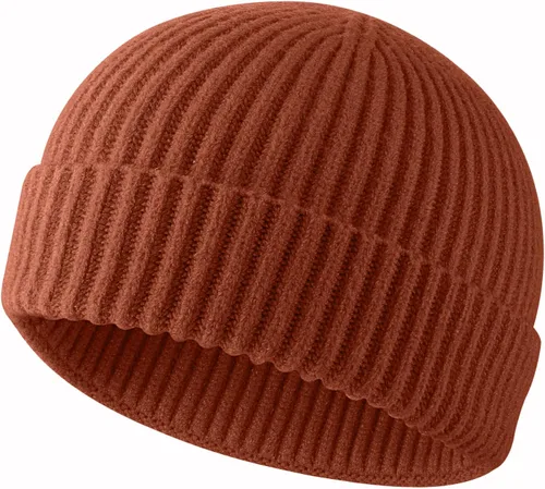Vista 59 de ROYBENS Swag Wool Knit Cuff Short Fisherman Beanie for Men Women Winter Hat 1 albaricoque