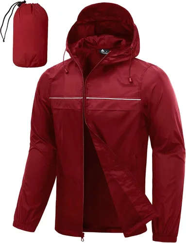 Vista 17 de SWISSWELL Mens Rain Jacket & Coats Packable Lightweight Waterproof Hooded 017-negro