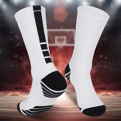 Vista 3 de Finerview Elite - Calcetines de baloncesto (6 pares), calcetines deportivos de alta calidad a media pantorrilla para adultos y jóvenes