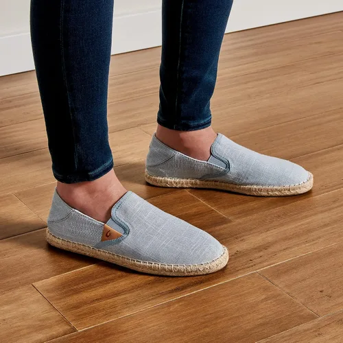 Vista 5 de OLUKAI Kaula Pa'a Kapa - Alpargatas para mujer, zapatos de lino sin cordones con diseño ligero de tacón caído, yute trenzado resistente al agua