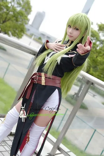 Vista 5 de Yunbei Code Geass C.C Traje de batalla negro