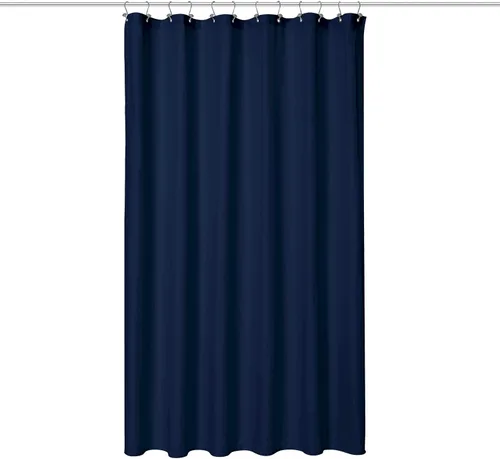 Vista 73 de N&Y Home Cortina o forro de tela para ducha, lavable a máquina, estrecho, negro, de 36 x 72 pulgadas Hotel Quality, Bottom Magnets, Washable