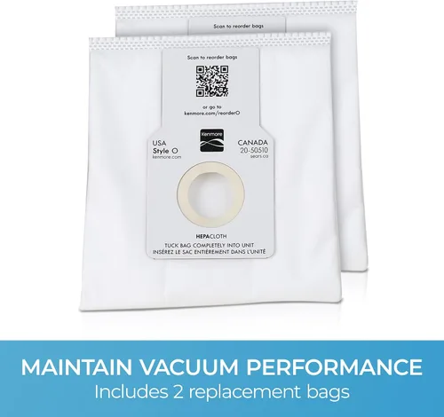 Vista 3 de Kenmore 53293 Bolsas de vacío HEPA tipo O para aspiradoras verticales, paquete de 2