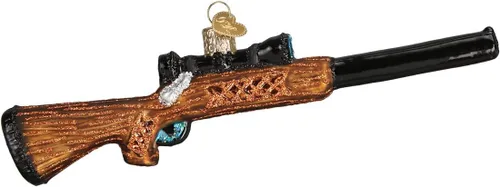Vista 7 de Old World Christmas Western Revolver - Adorno de cristal soplado para árbol de Navidad, decoración navideña hecha a mano, colección occidental