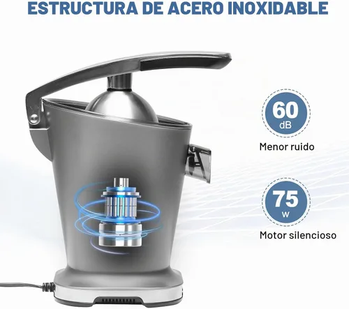 Vista 7 de [Usado] OLIXIS Exprimidor eléctrico de cítricos, máquina automática de exprimidor de naranja y exprimidor de limón con operación de un solo toque