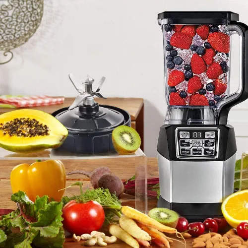 Vista 8 de Cuchilla de licuadora apta para Ninja, piezas de repuesto, 7 hojas macho de aleta con junta de goma, accesorios de licuadora compatibles con Nutri