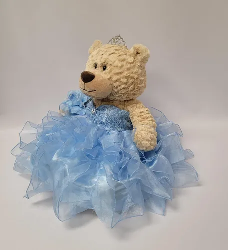 Vista 9 de KINNEX COLLECTIONS SINCE 1997 20" Quince Anos Quinceanera Last Doll Osito de peluche con vestido (pieza central) ~ ARC16832-4R (azul bebé)