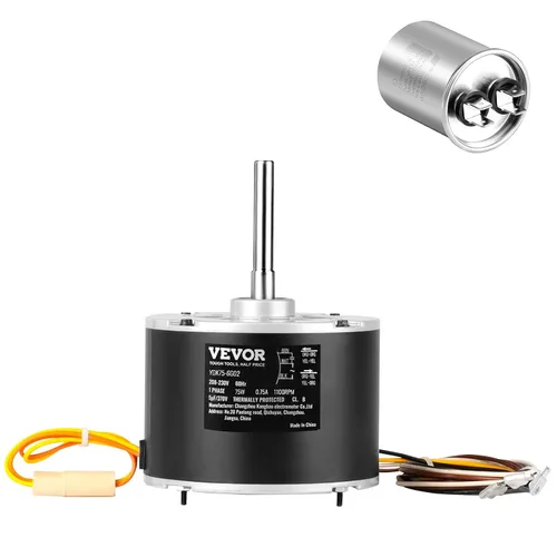 Vista 13 de VEVOR Motor de ventilador de condensador mejorado OEM, 1/4 HP 1100RPM, repuesto para ac GE Genteq Carrier Bryant Payne Dayton, 5KCP39EGS070S