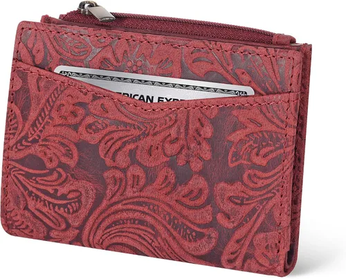 Vista 11 de Oak Leathers Cartera de cuero para mujer – Monedero pequeño RFID para tarjetas de crédito y soporte de identificación para damas, regalo