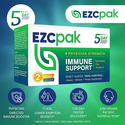 Vista 3 de EZC Pak Potenciador de apoyo inmunológico cónico de 5 días, suplemento de apoyo inmunológico de vitamina, equinácea, vitamina C de zinc, refuerzos