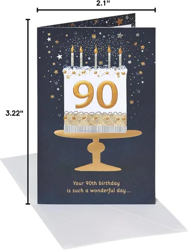 Vista 7 de American Greetings Tarjeta de cumpleaños número 90 (Día tan maravilloso)