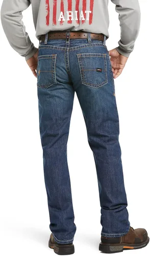 Vista 3 de Jeans para hombre Ariat, no Inflamable M5, ajuste entallado, corte recto