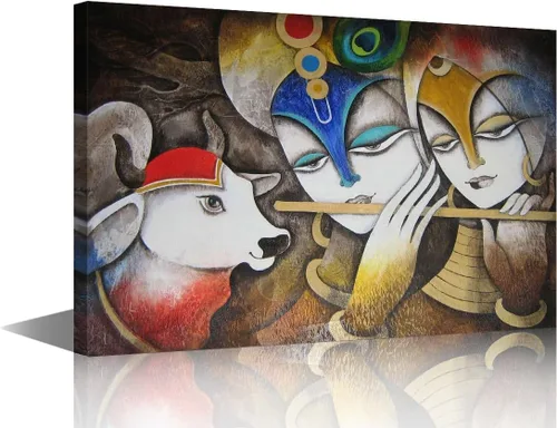 Vista 8 de Lienzo decorativo de pared para sala de estar, cuadros de dios hindúes, obras de arte modernas, decoración giclée, pósteres e impresiones de madera