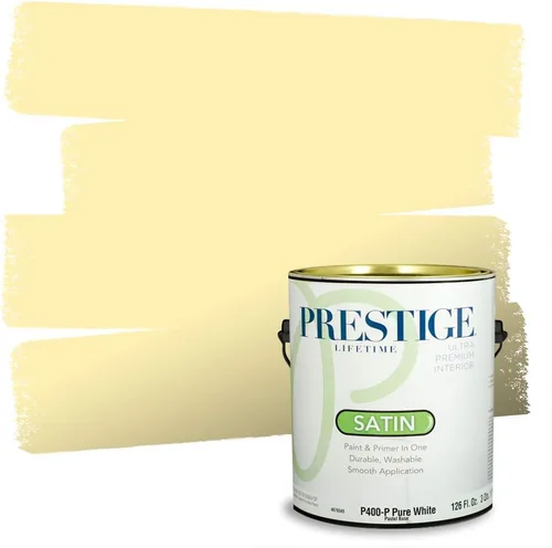 Vista 112 de PRESTIGE Pinturas de pintura exterior e imprimación en uno, 1 galón, plano, combinación comparable de Benjamin Moore* Pila de heno