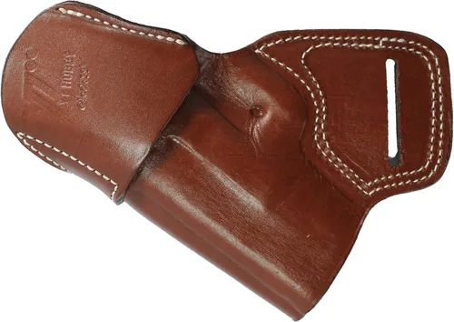 Vista 2 de YT HOBBY Funda de Pistola de Cuero Artesanal Premium SOB (Small of Back)