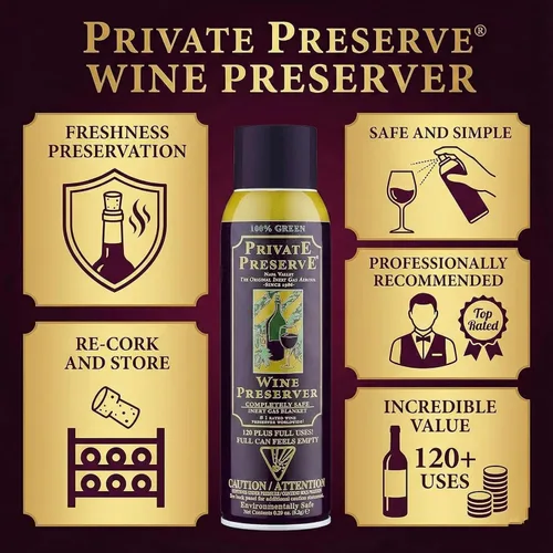 Vista 2 de Private aerosol de preservación para vino, juego de 2, Marrón