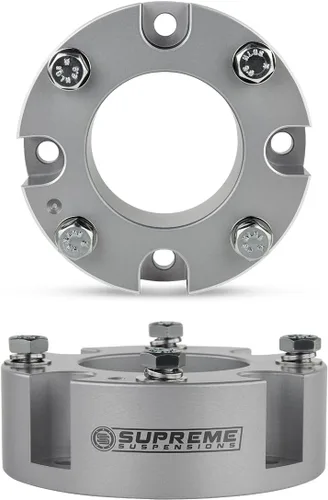 Vista 5 de Kit elevador para Toyota Tundra, espaciadores de puntal de palanquilla de avión T6 delanteros, Plateado