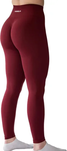 Vista 3 de AUROLA - Leggings de entrenamiento para mujer sin costuras con control de abdomen para gimnasio pantalones de yoga activos para niñas