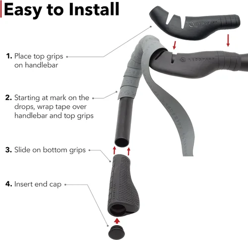 Vista 3 de REDSHIFT Empuñaduras Drop Bar de Control de Crucero para Manillares de Bicicleta de Carretera, se adapta a todos los Manillares Drop Bar