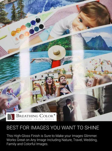 Vista 6 de Vibrance - Papel brillante para impresora fotográfica, 8.99 oz/m², acabado brillante, rollo de papel fotográfico de alta calidad con núcleo de 3