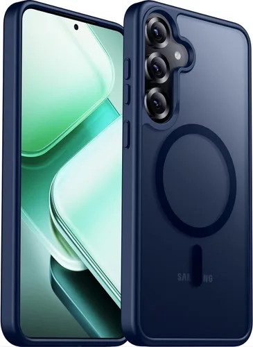 Vista 9 de teloxy Funda magnética para Samsung Galaxy S25, protección contra caídas de grado militar, antihuellas, delgada, a prueba de golpes, duradera