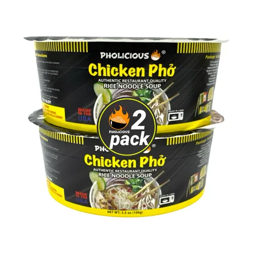 Vista 11 de PhoLicious Instant Beef Pho, auténtico kit de sopa de fideos de arroz vietnamita con mezcla de especias y caldo, alternativa de fideos ramen, comida