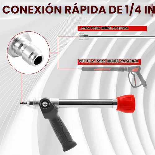 Vista 7 de Boquilla ajustable para lavadora a presión de largo alcance para revestimiento de 2 pisos