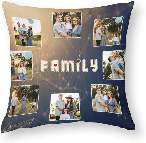 Vista 18 de Funda de almohada personalizada para fotos, regalos personalizados para fanáticos de los deportes para hombres, novios, fundas de cojín