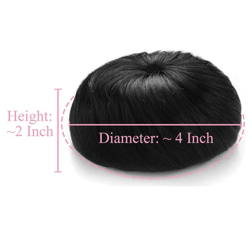 Vista 5 de Onedor Extensión de Cabello Fibra Sintética Chignon Donut Moño Peluca (10)