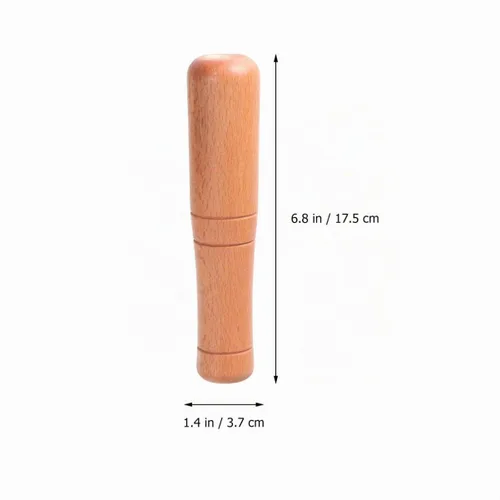 Vista 5 de Muddler de madera para cócteles de 6.8 pulgadas – Herramienta profesional de barra de madera para bebidas de frutas Mojitos – Bartender Mashing