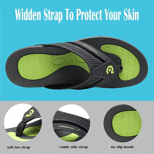 Vista 5 de Chanclas para hombre, sandalias de tanga duraderas y cómodas para la playa