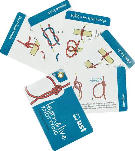 Vista 3 de UST Learn & Live - Kits educativos para exteriores con tarjetas impermeables, herramientas y estuche hermético para senderismo, camping, mochileros