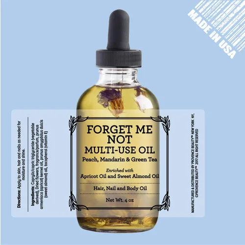 Vista 3 de Provence Beauty Forget Me Not Aceite multiusos – Hidratante para rostro, cuerpo y cabello con albaricoque y vitamina E – Mezcla perfumada floral, 4