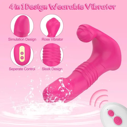 Vista 4 de Consolador, 2024 nuevas rosas para mujeres, juguete sexy de 10 velocidades, juguetes para adultos, juegos de herramientas para adultos