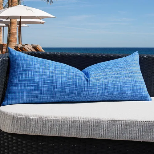 Vista 38 de Kevin Textile - Juego de 2 fundas de almohada decorativas para exteriores, impermeables, para jardín, patio, tienda de campaña, sofá, de 16 x 16