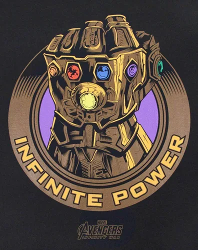 Vista 3 de Marvel Avengers Infinity War Thanos Gauntlet - Camiseta para hombre y adulto
