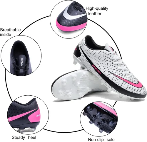 Vista 3 de HaloTeam Zapatos de fútbol para hombre tacos de fútbol de tierra firme para adultos atléticos al aire libre interior zapatos de entrenamiento